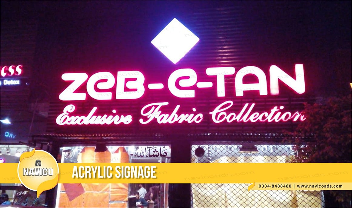 acrylic sign board in lahore