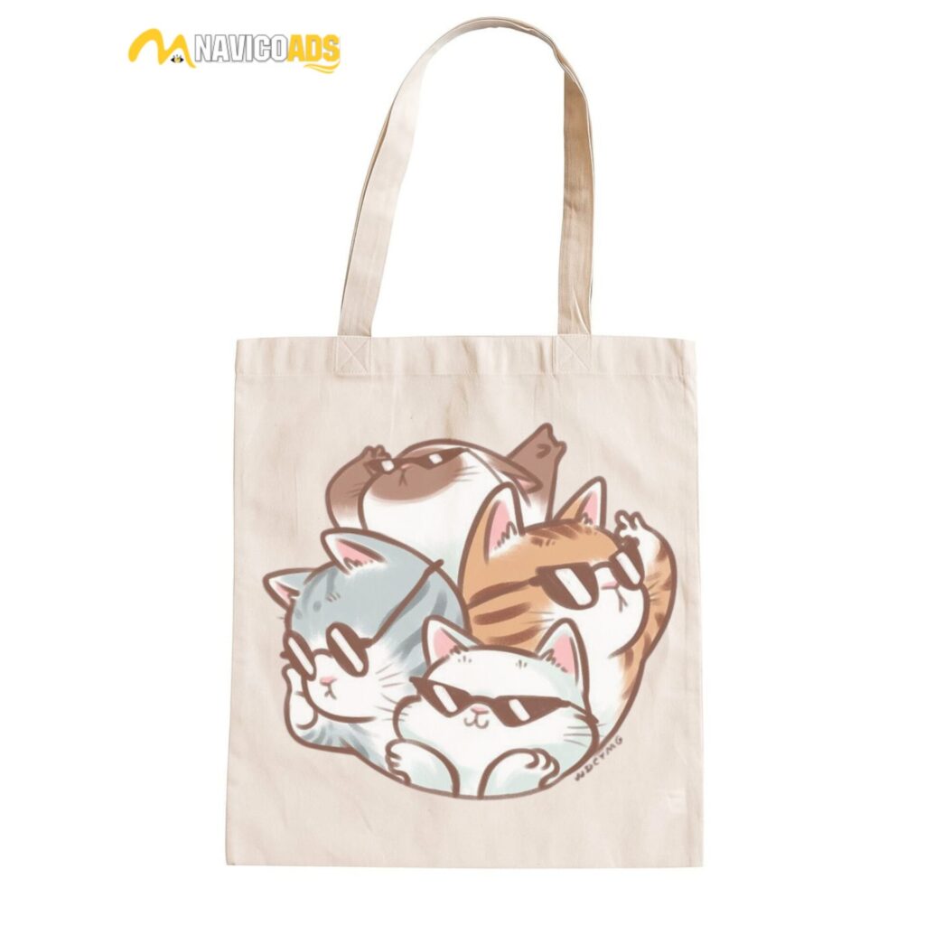 Shopper Bag Printed Butterfly Tote Bag