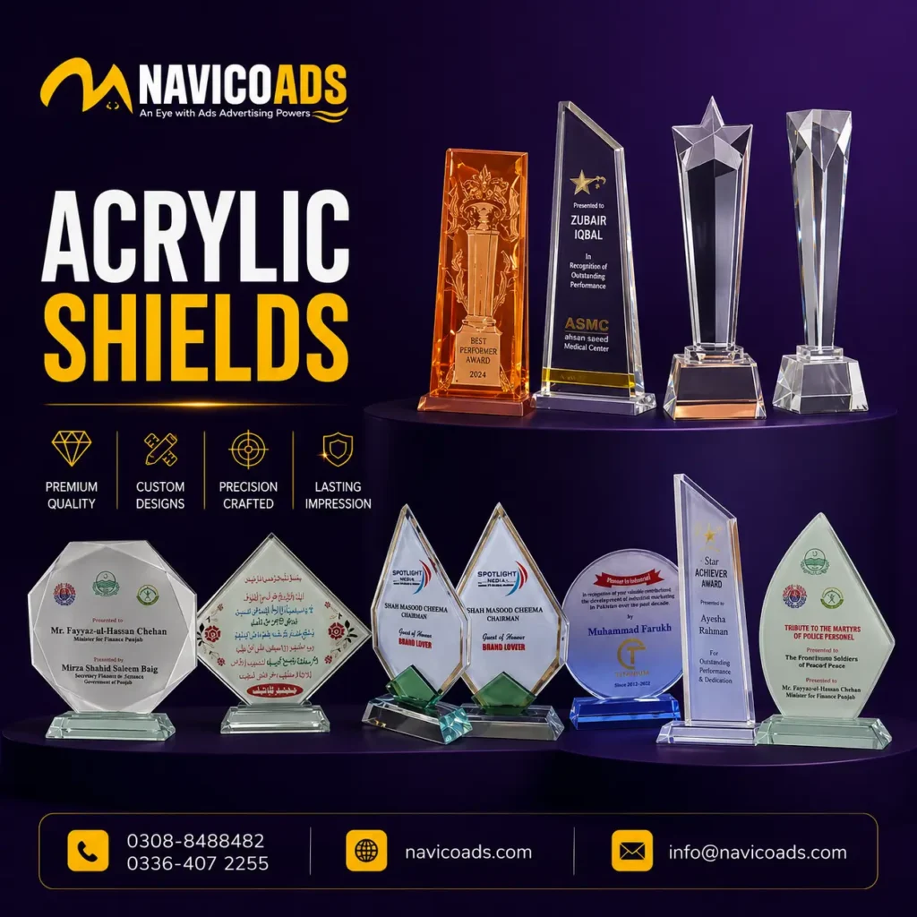 Custom-printed acrylic shields in Pakistan